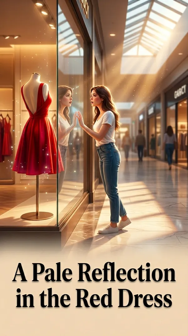 A Pale Reflection in the Red Dress