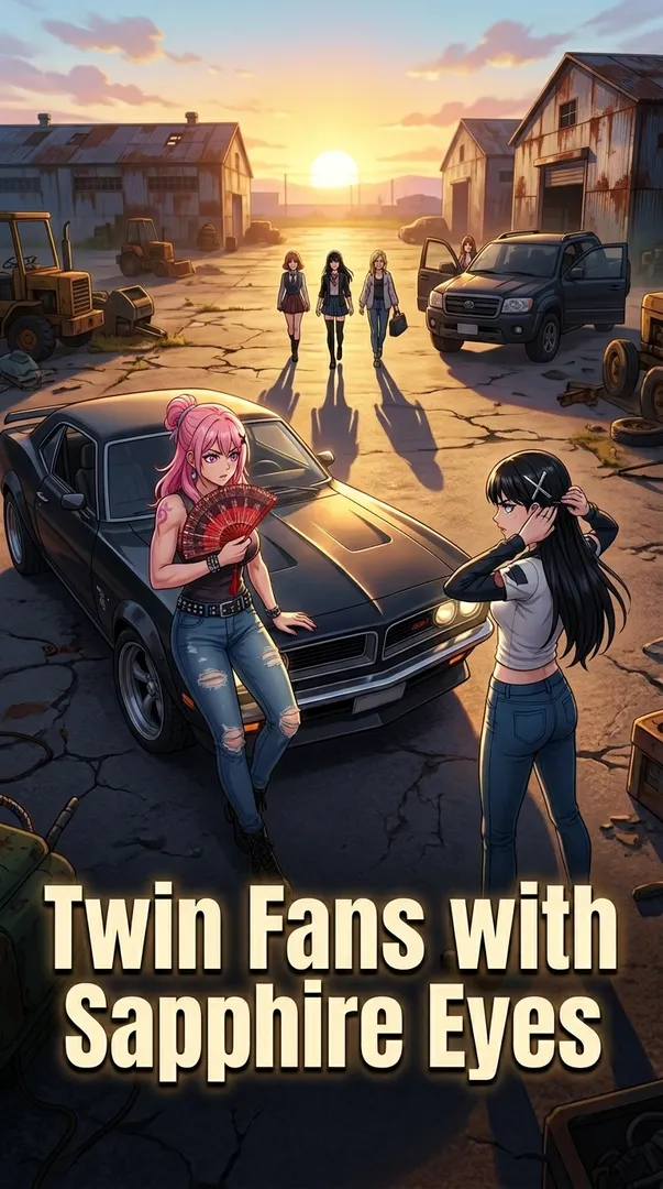 Twin Fans with Sapphire Eyes