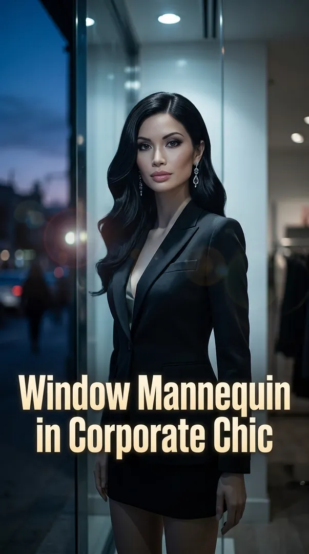 Window Mannequin in Corporate Chic