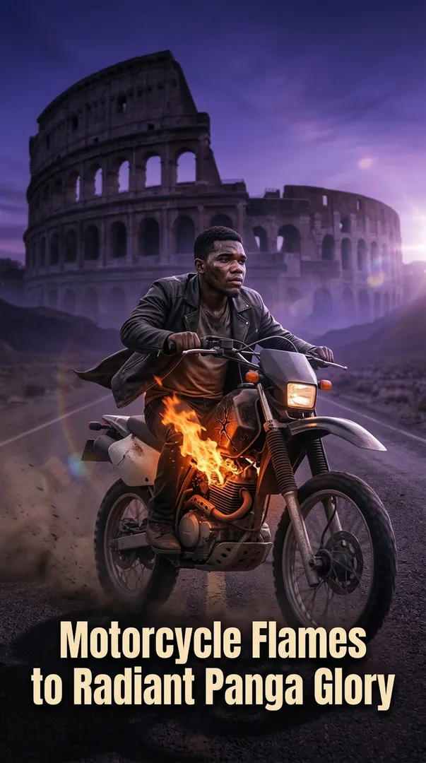 Motorcycle Flames to Radiant Panga Glory