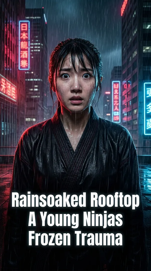 Rainsoaked Rooftop A Young Ninjas Frozen Trauma