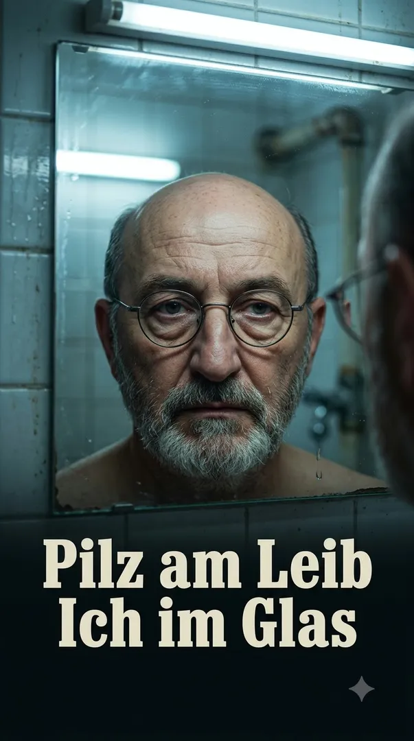 Pilz am Leib Ich im Glas