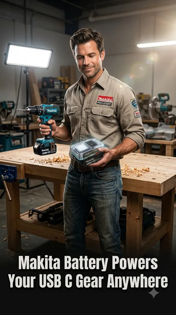 Makita Battery Powers Your USB C Gear Anywhere