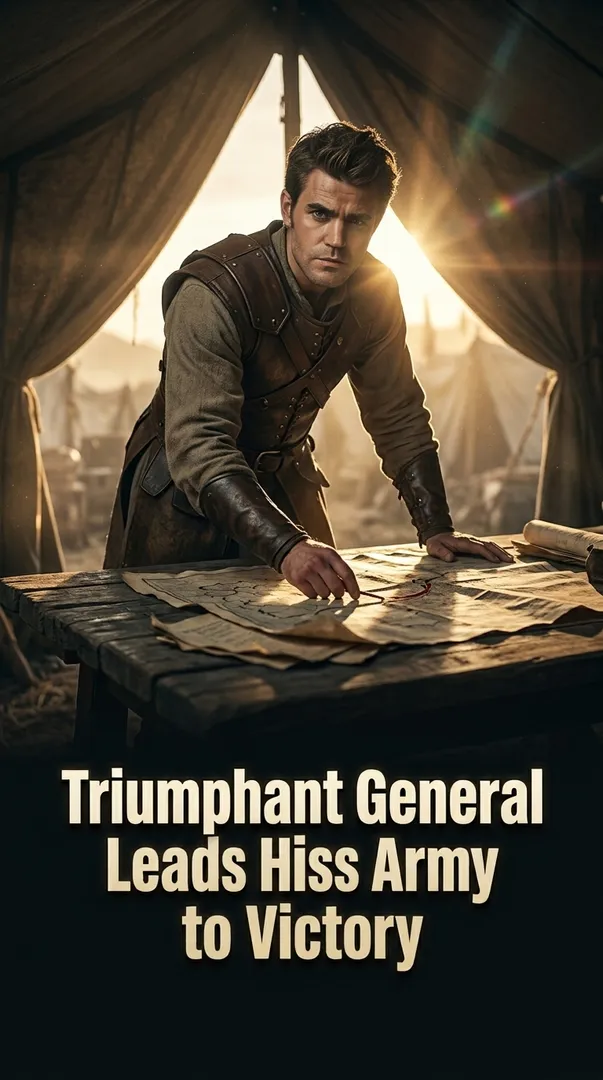 Triumphant General Leads His Army to Victory