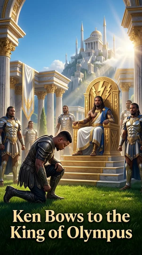 Ken Bows to the King of Olympus