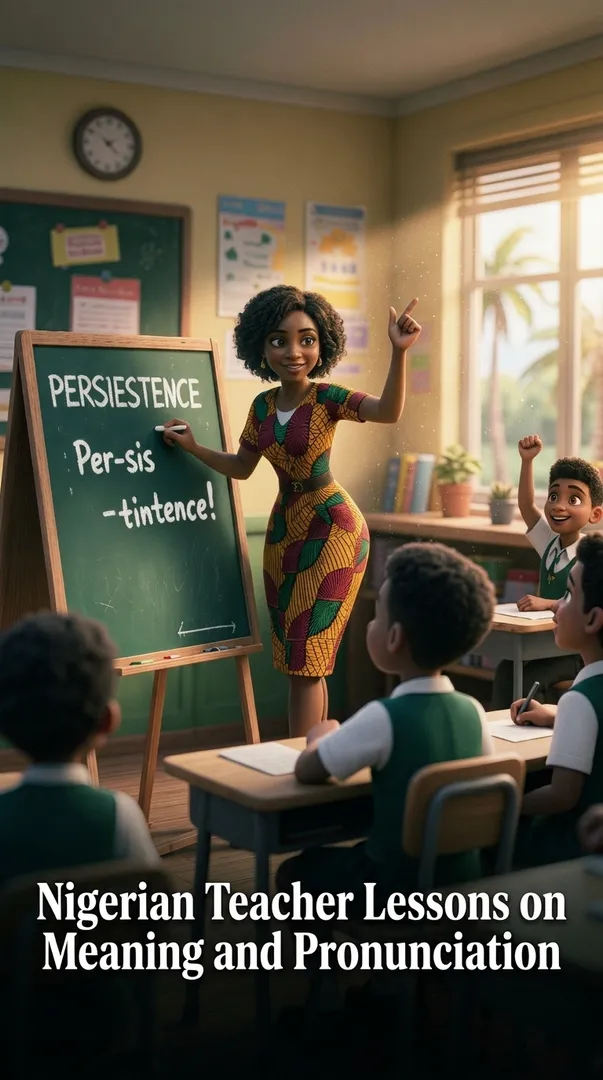 Nigerian Teacher Lessons on Meaning and Pronunciation