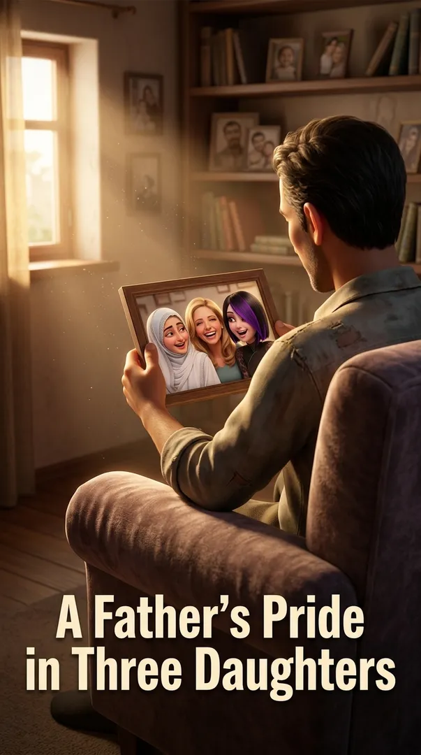 A Father's Pride in Three Daughters