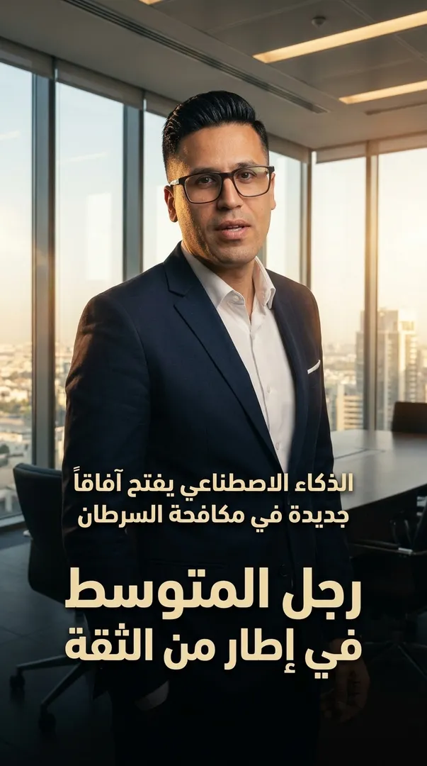 رجل المتوسط في إطار من الثقة