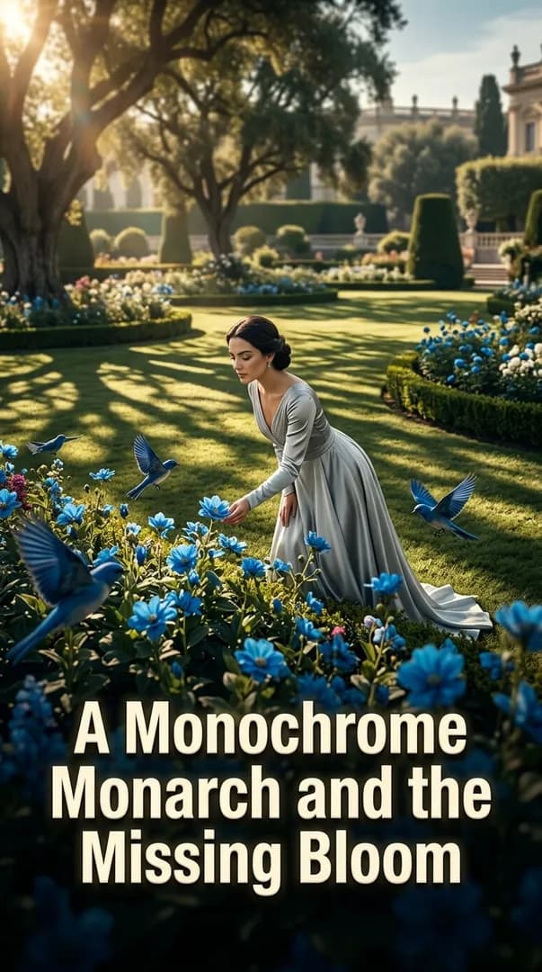 A Monochrome Monarch and the Missing Bloom