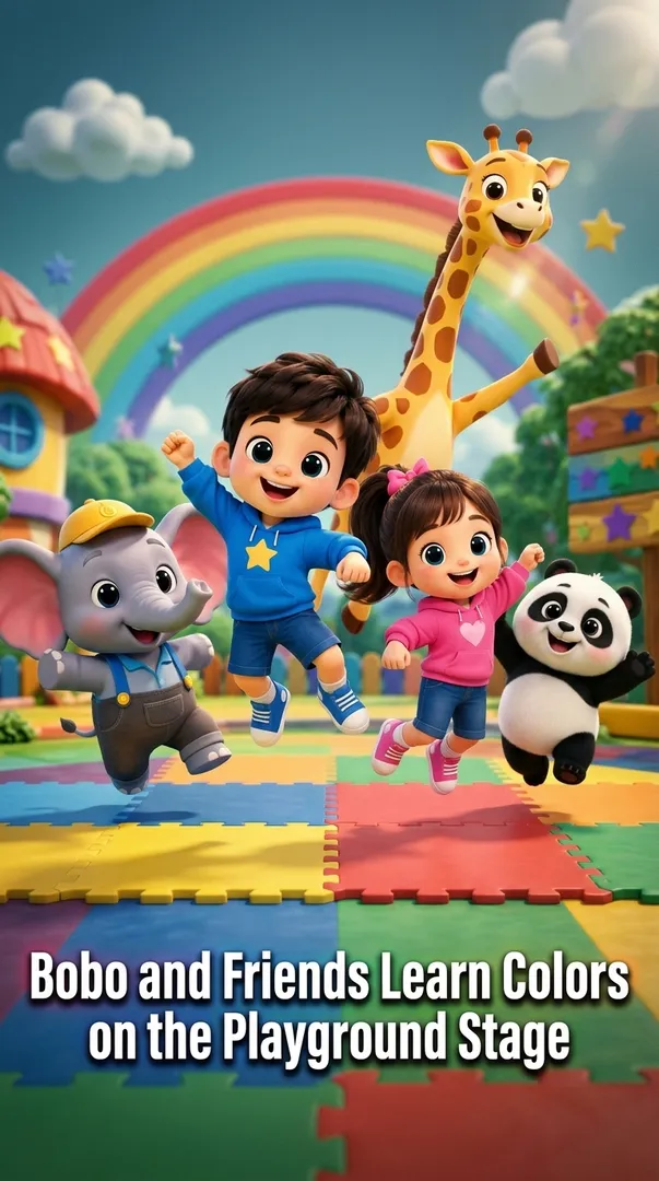 Bobo and Friends Learn Colors on the Playground Stage