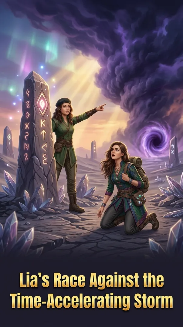 Lia's Race Against the Time-Accelerating Storm
