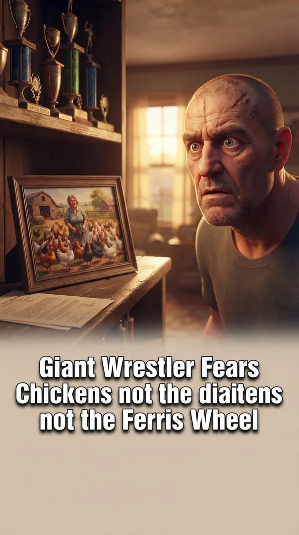 Giant Wrestler Fears Chickens not the Ferris Wheel