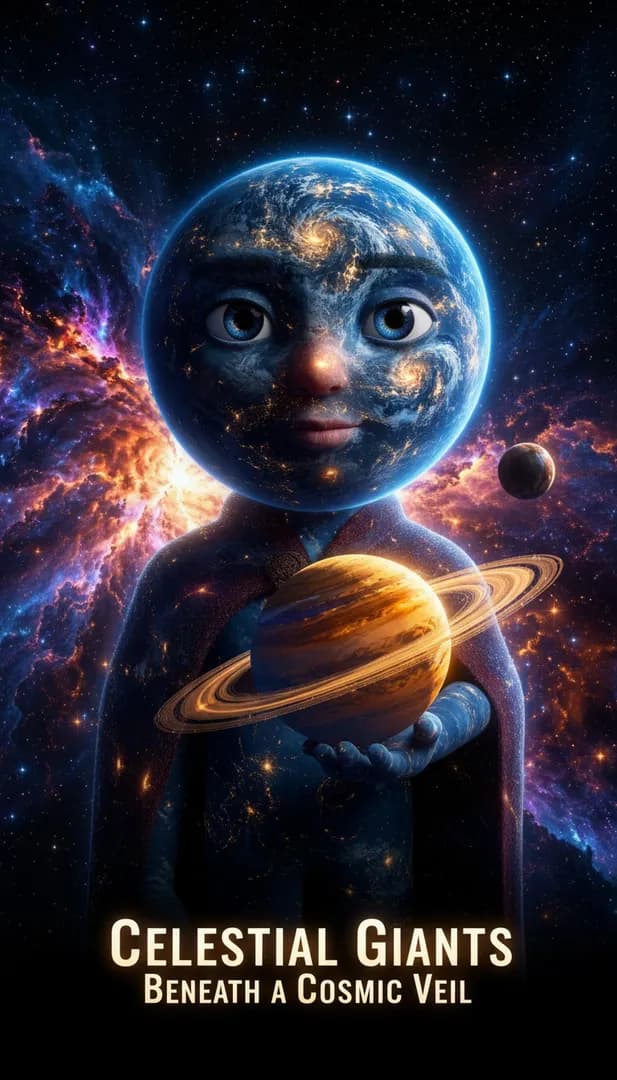 Celestial Giants Beneath a Cosmic Veil