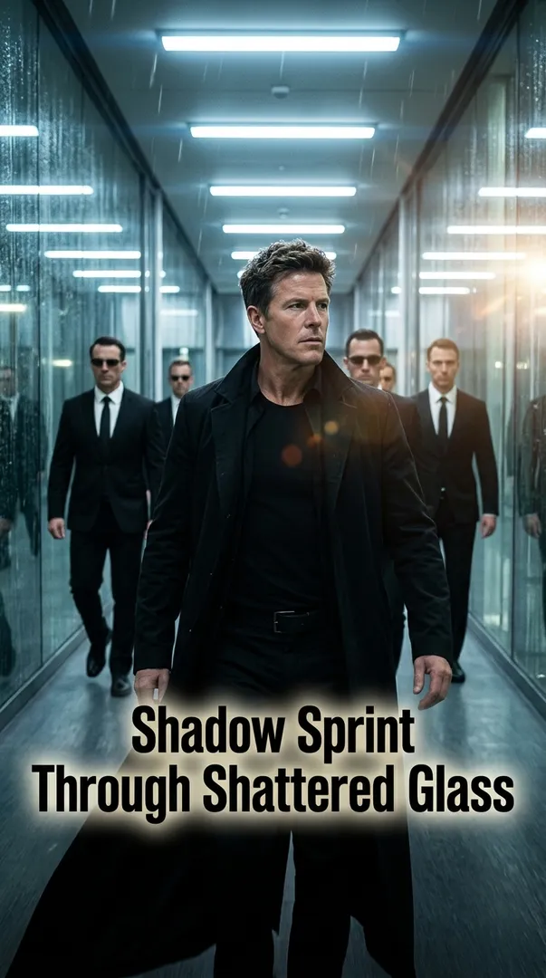 Shadow Sprint Through Shattered Glass