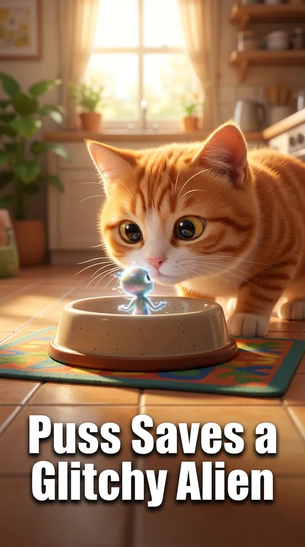 Puss Saves a Glitchy Alien