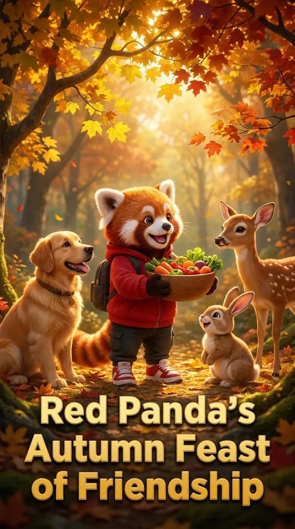 Red Panda's Autumn Feast of Friendship