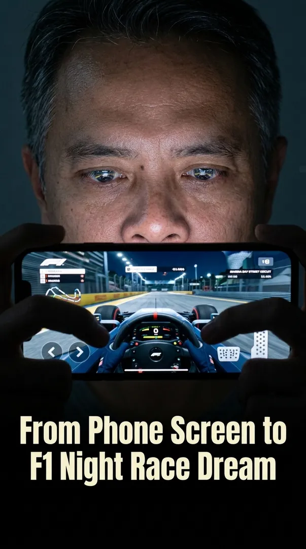F1 Night Race Dream from mobile game to real drive