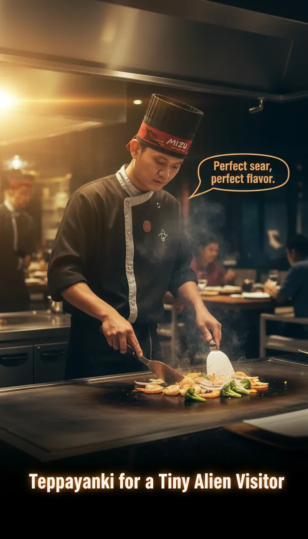 Teppanyaki for a Tiny Alien Visitor
