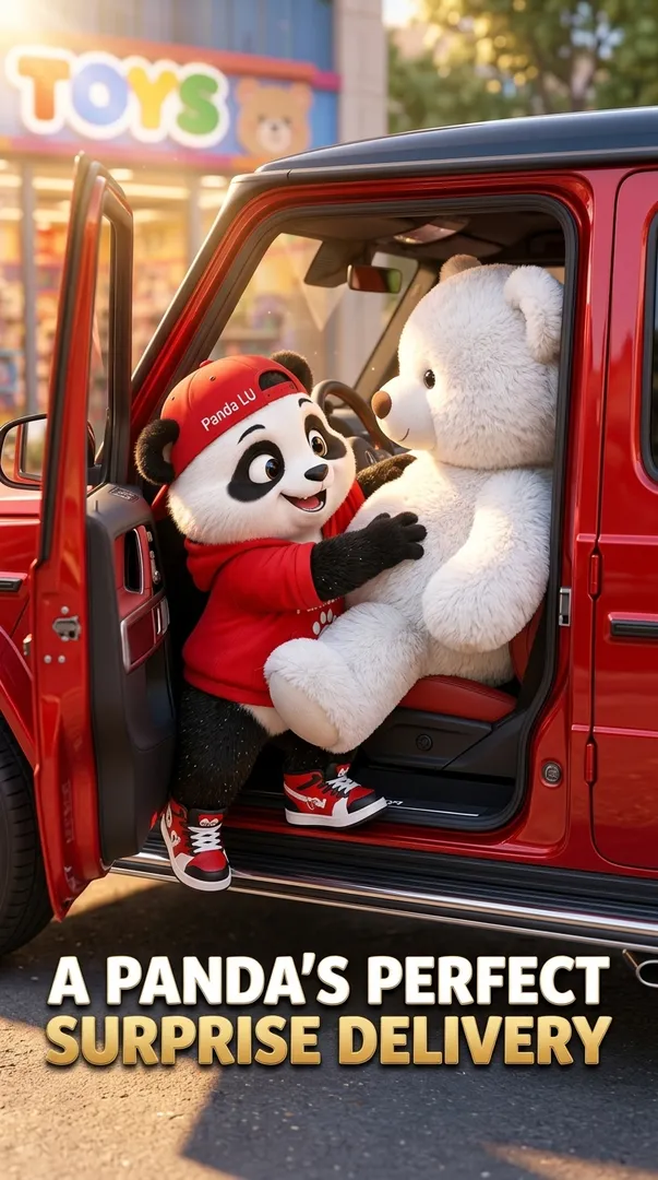 A Panda's Perfect Surprise Delivery