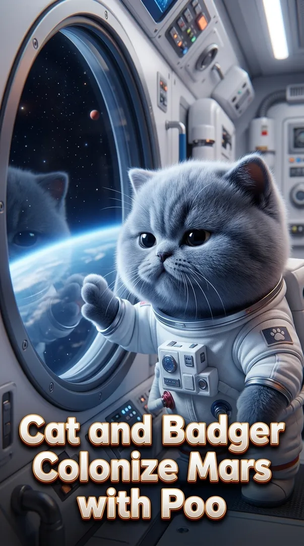 Cat and Badger Colonize Mars with Poo