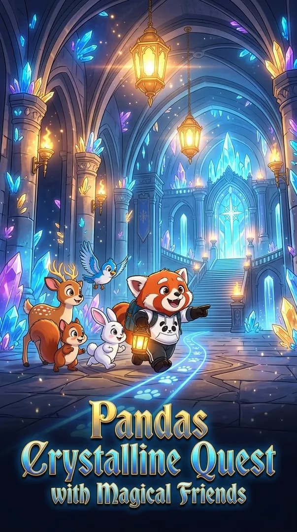 Pandas Crystalline Quest with Magical Friends