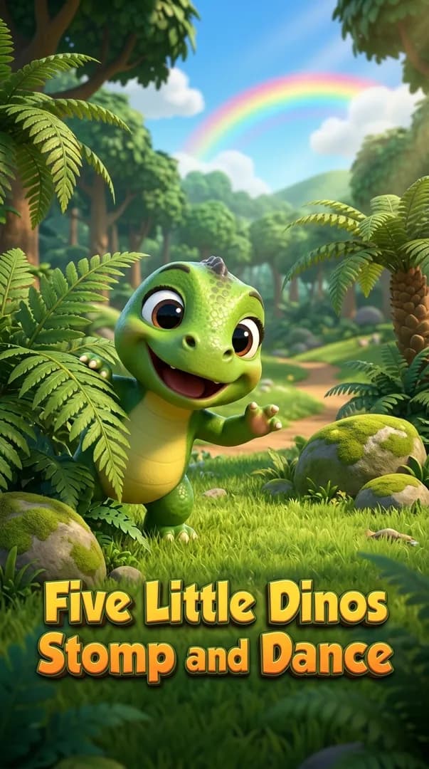 Five Little Dinos Stomp and Dance