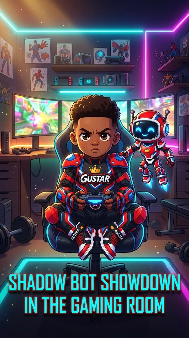 Shadow Bot Showdown in the Gaming Room