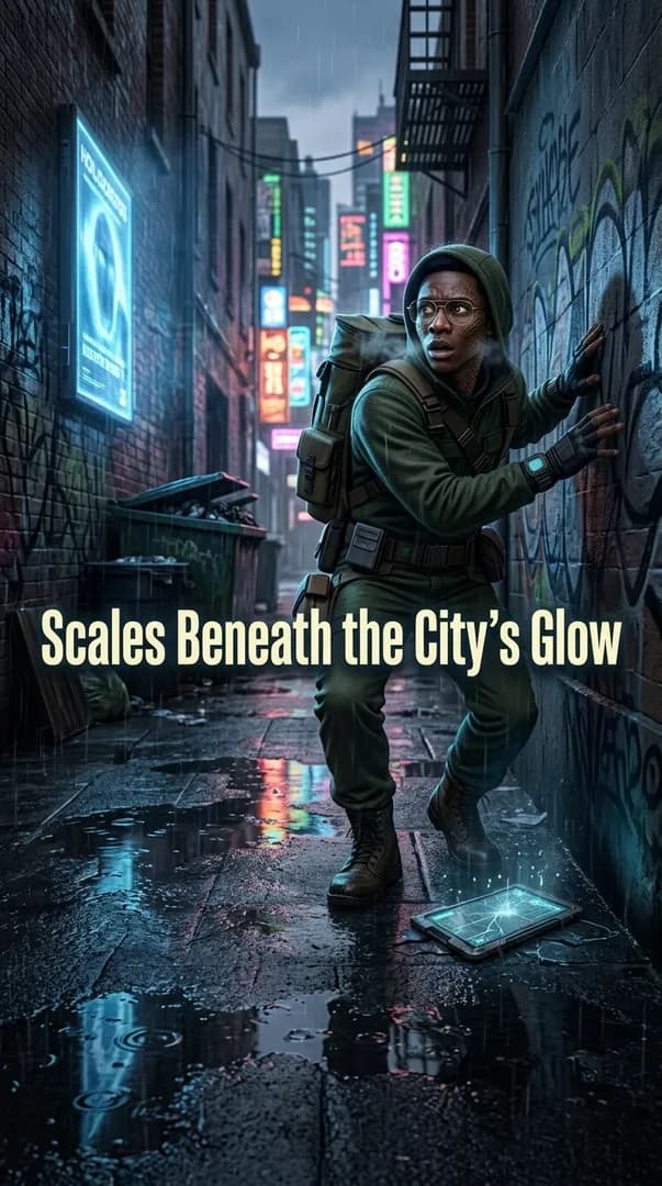 Scales Beneath the City's Glow