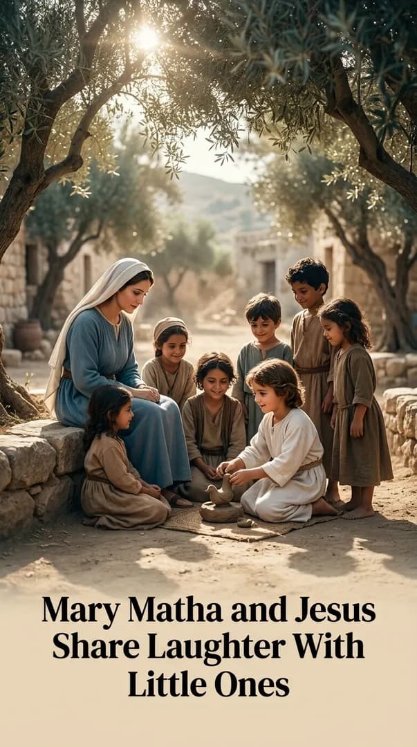 Mary Matha and Jesus Share Laughter With Little Ones