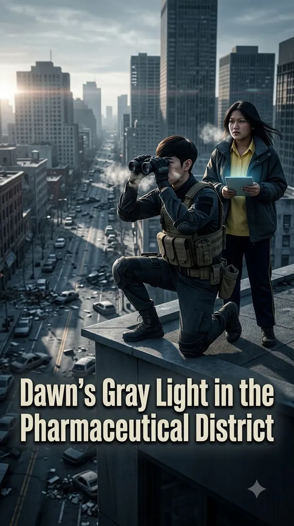 Dawn's Gray Light in the Pharmaceutical District