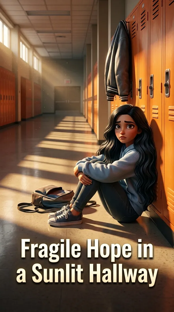 Fragile Hope in a Sunlit Hallway