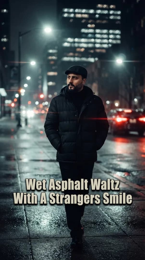 Wet Asphalt Waltz With A Strangers Smile