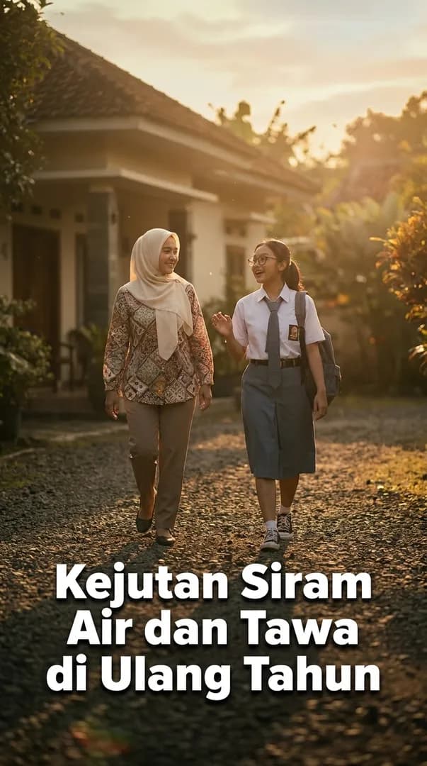 Kejutan Siram Air dan Tawa di Ulang Tahun