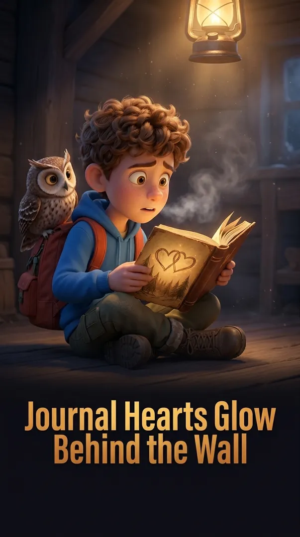 Journal Hearts Glow Behind the Wall