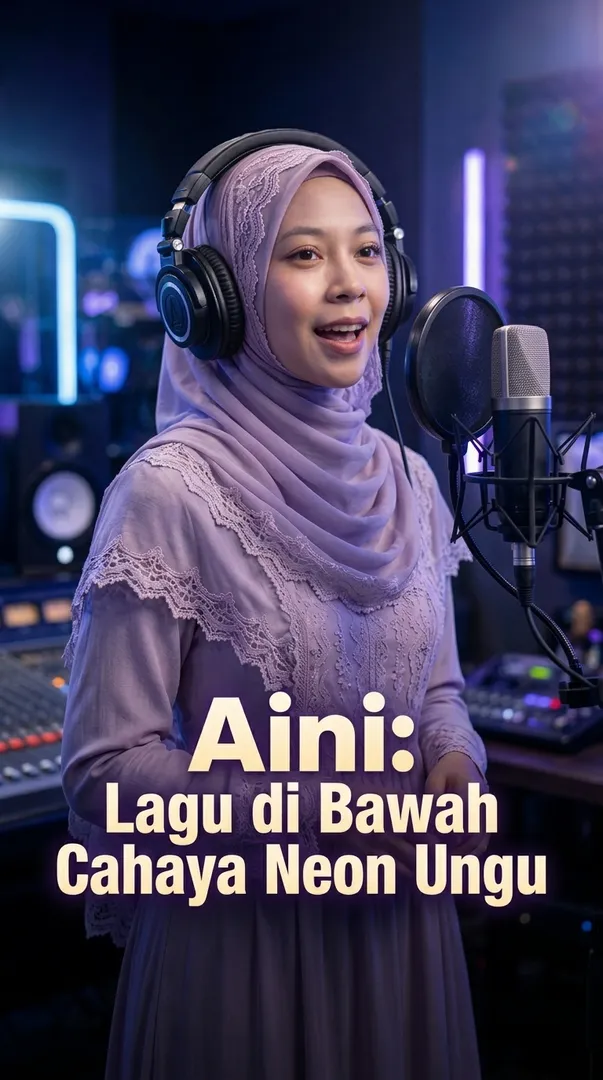 Aini: Lagu di Bawah Cahaya Neon Ungu