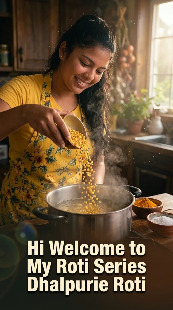 Hi Welcome to My Roti Series Dhalpurie Roti