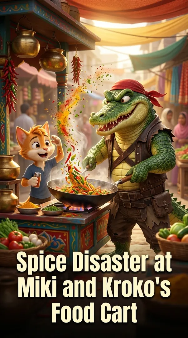 Spice Disaster at Miki and Kroko's Food Cart