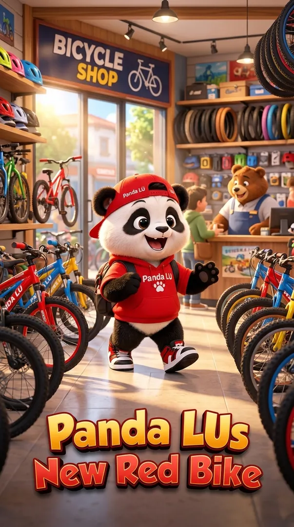 Panda LUs New Red Bike