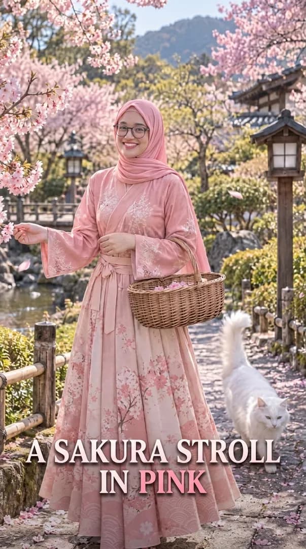 A Sakura Stroll in Pink