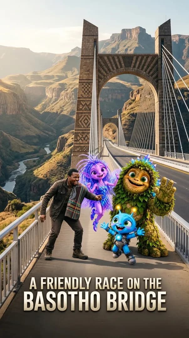A Friendly Race on the Basotho Bridge