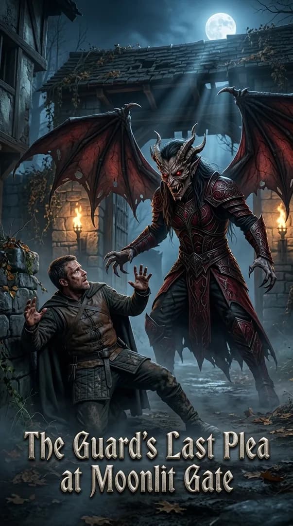 The Guard's Last Plea at Moonlit Gate