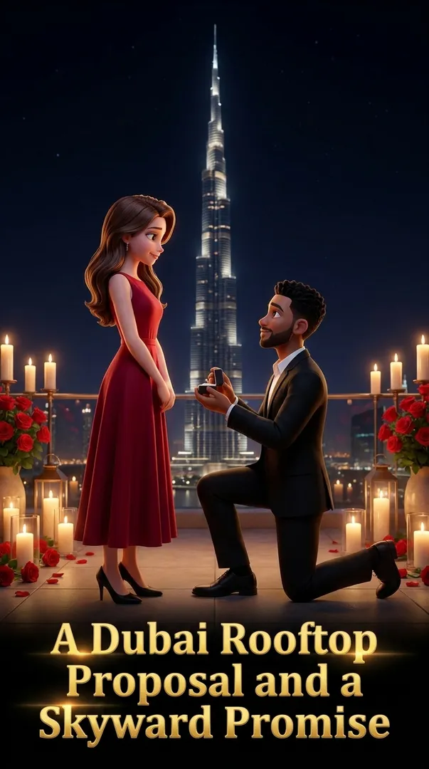 A Dubai Rooftop Proposal and a Skyward Promise