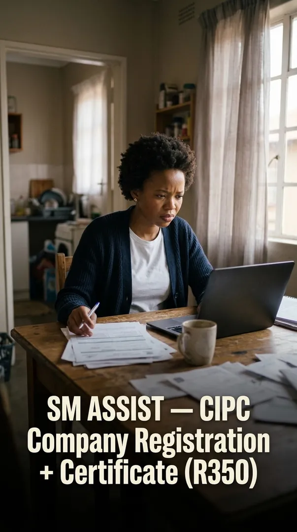 SM ASSIST — CIPC Company Registration + Certificate (R350)