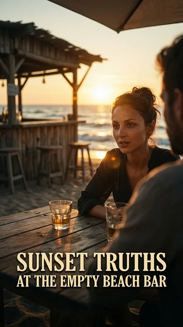 Sunset Truths at the Empty Beach Bar