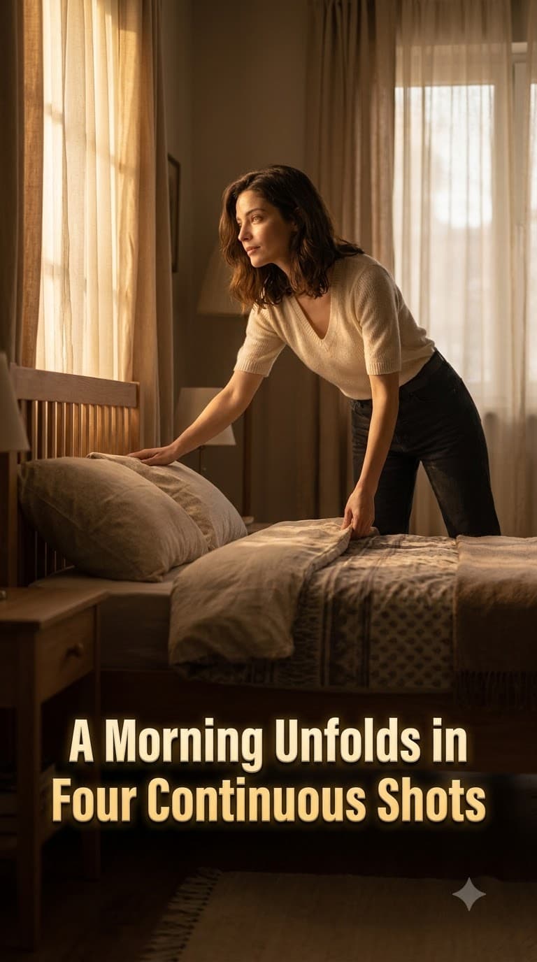 A Morning Unfolds in Four Continuous Shots