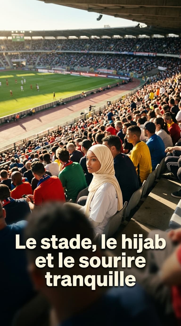 Le stade, le hijab et le sourire tranquille