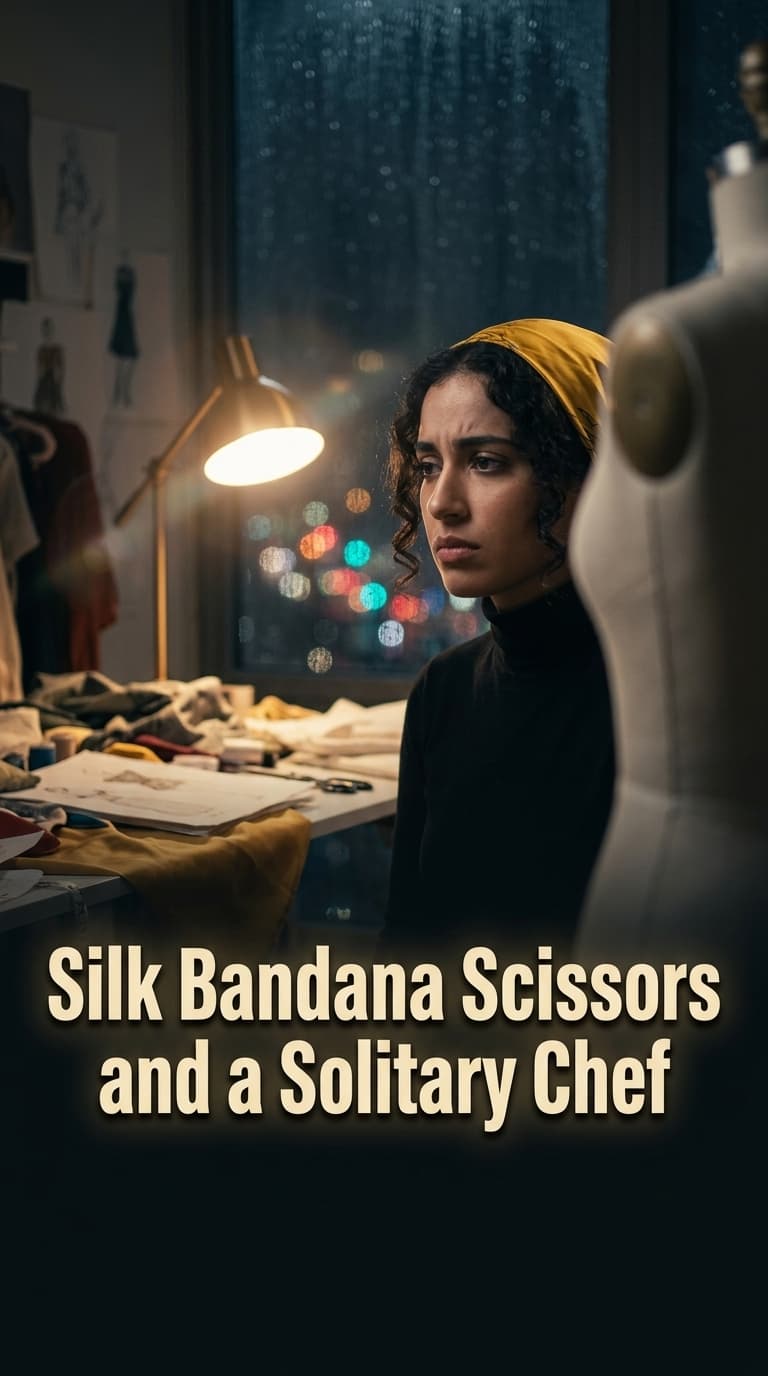 Silk Bandana Scissors and a Solitary Chef