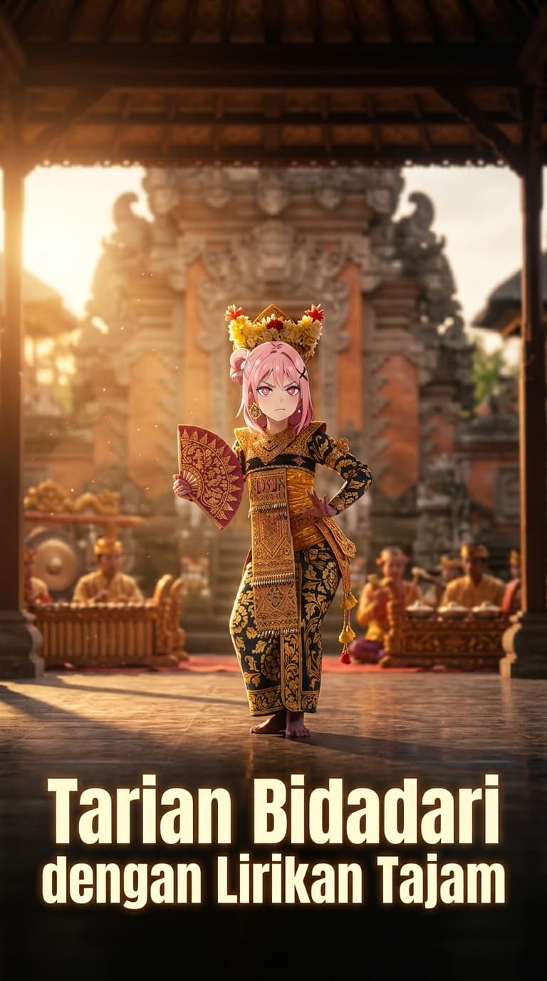 Tarian Bidadari dengan Lirikan Tajam