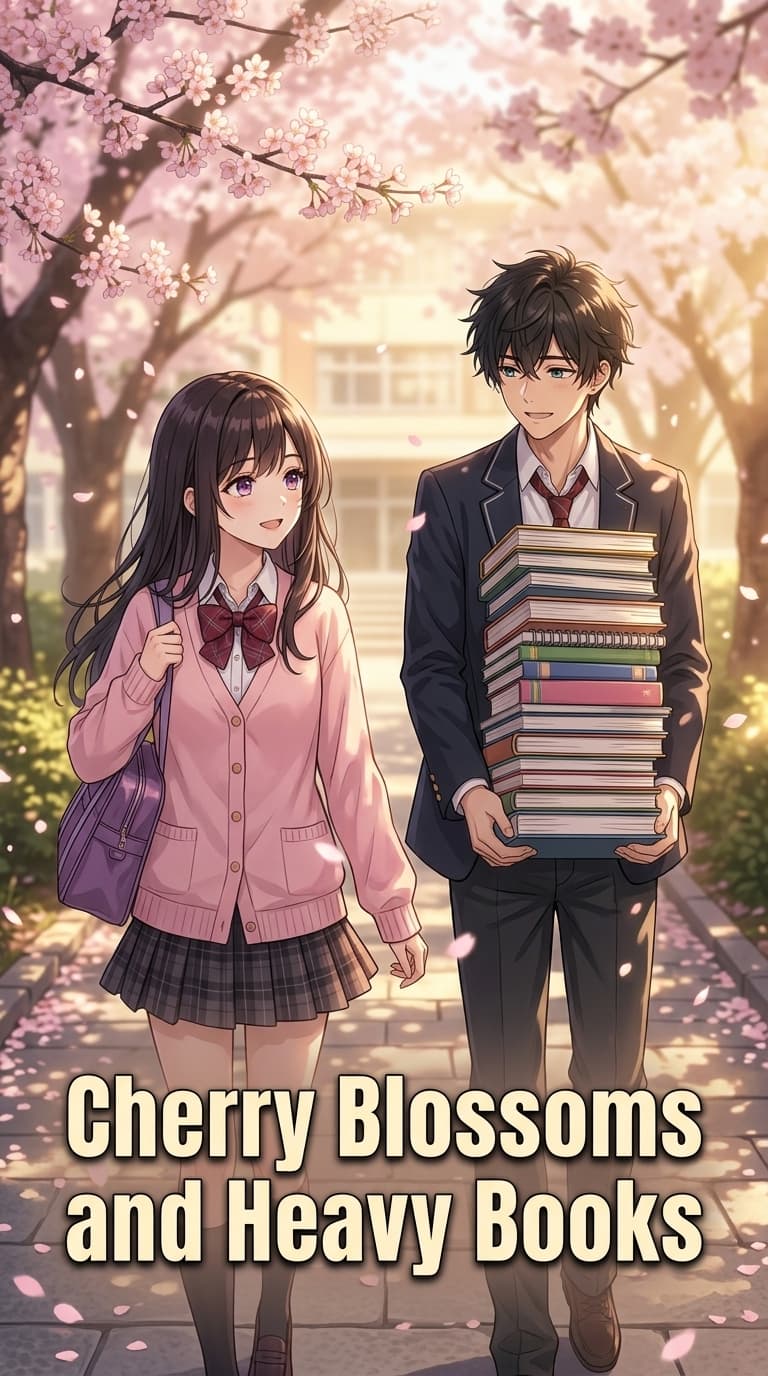 Cherry Blossoms and Heavy Books