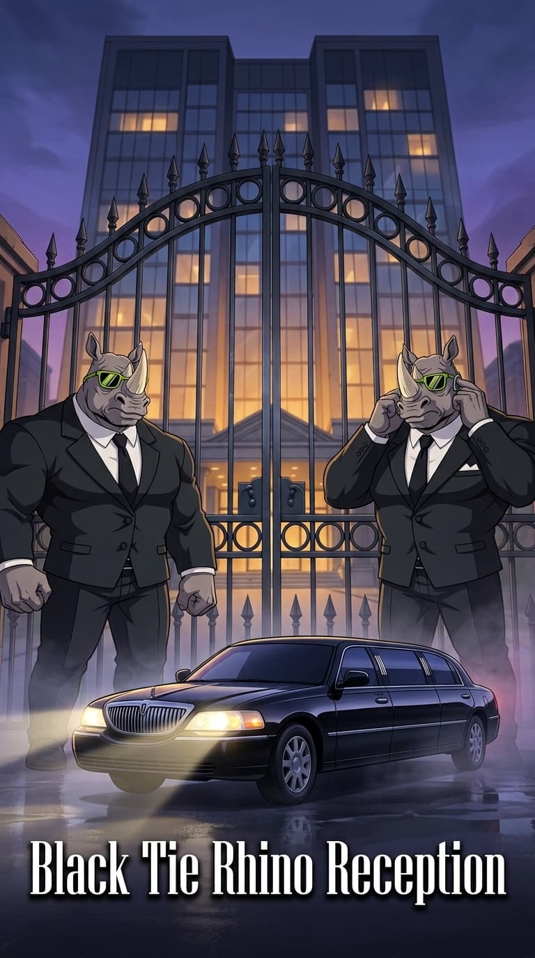Black Tie Rhino Reception